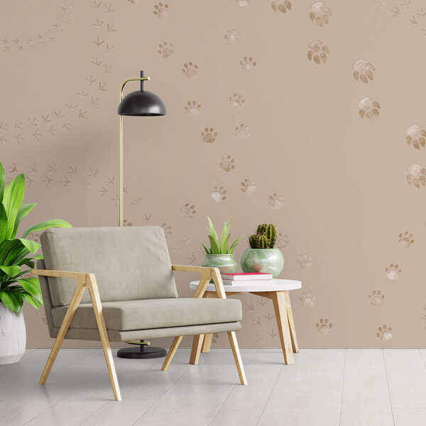 Μοτίβο αποτυπωμάτων ποδιών και πουλιών