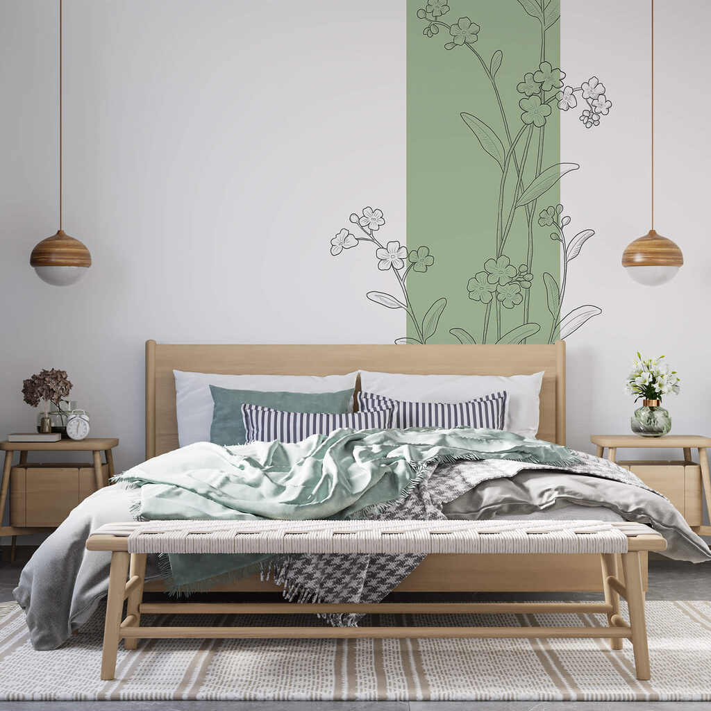 Σχέδιο λουλουδιών και φύλλων