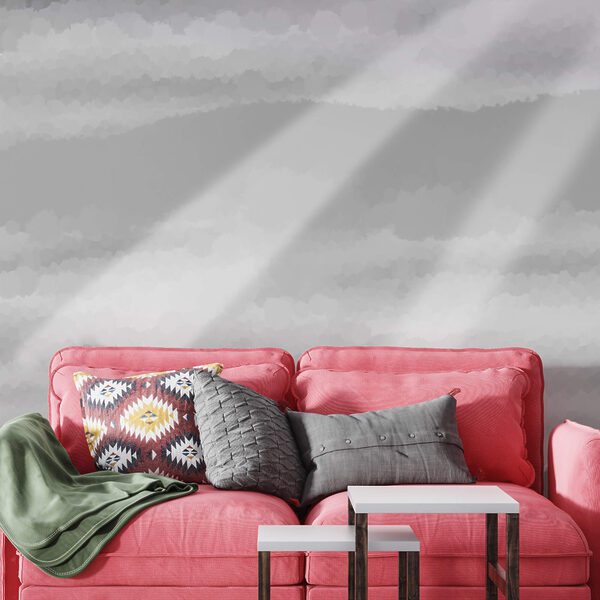 Απεικόνιση σε κλίμακα του γκρι με σύννεφα και ακτίνες του ήλιου