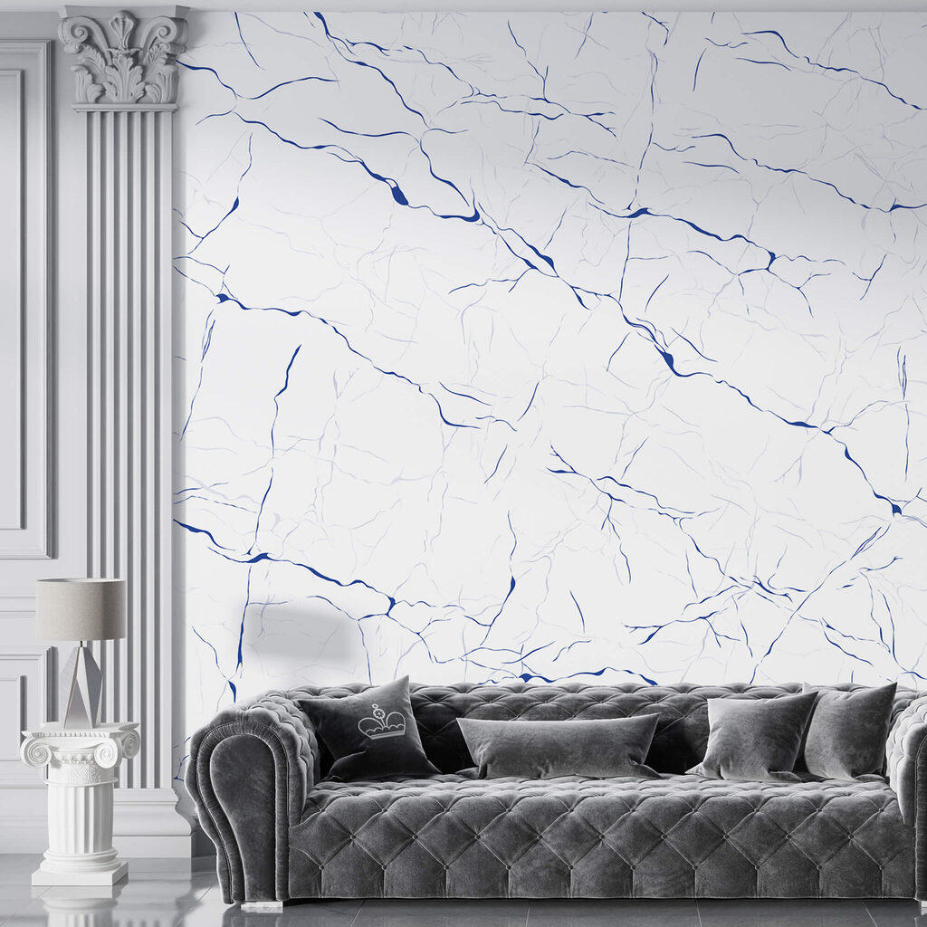 Λευκή επιφάνεια με μπλε γραμμές