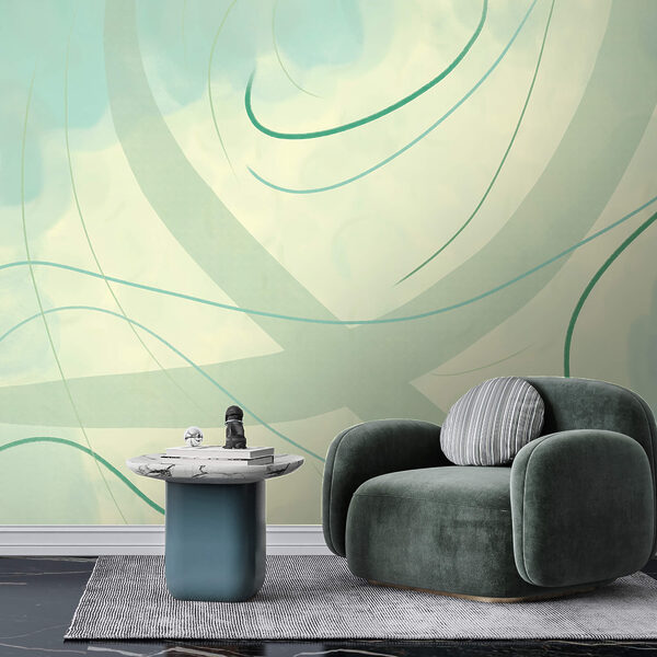 Ταπετσαρίες Ταπετσαρίες Απαλές σπείρες χρώματος και φόρμας (Κωδικός προϊόντος: t00422)