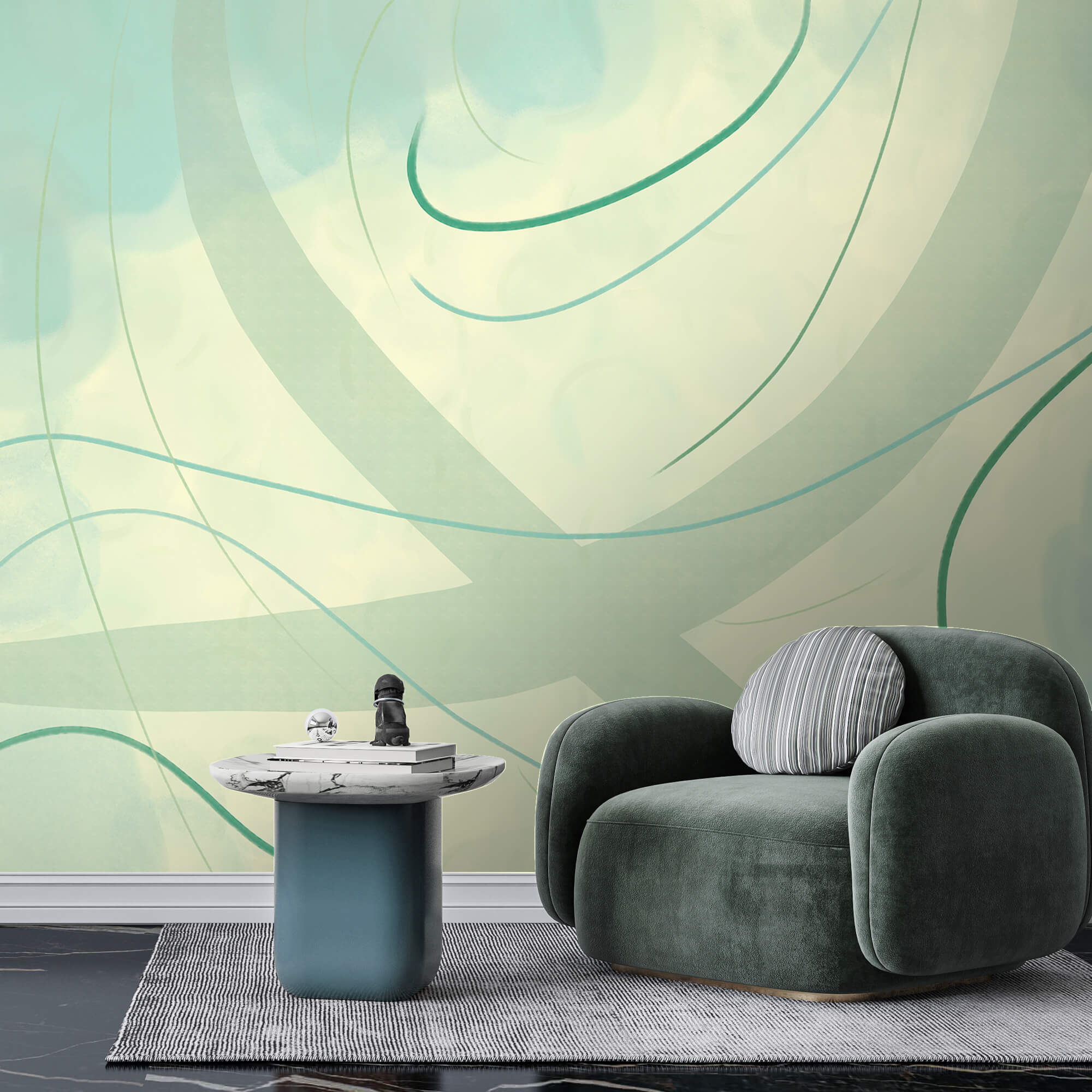 Απαλές σπείρες χρώματος και φόρμας