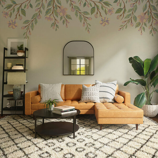 Λεπτά άνθη πλαισιώνουν ένα απαλό φόντο