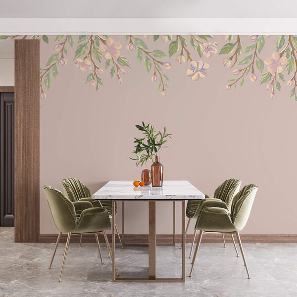 Λεπτό floral σχέδιο σε απαλό φόντο