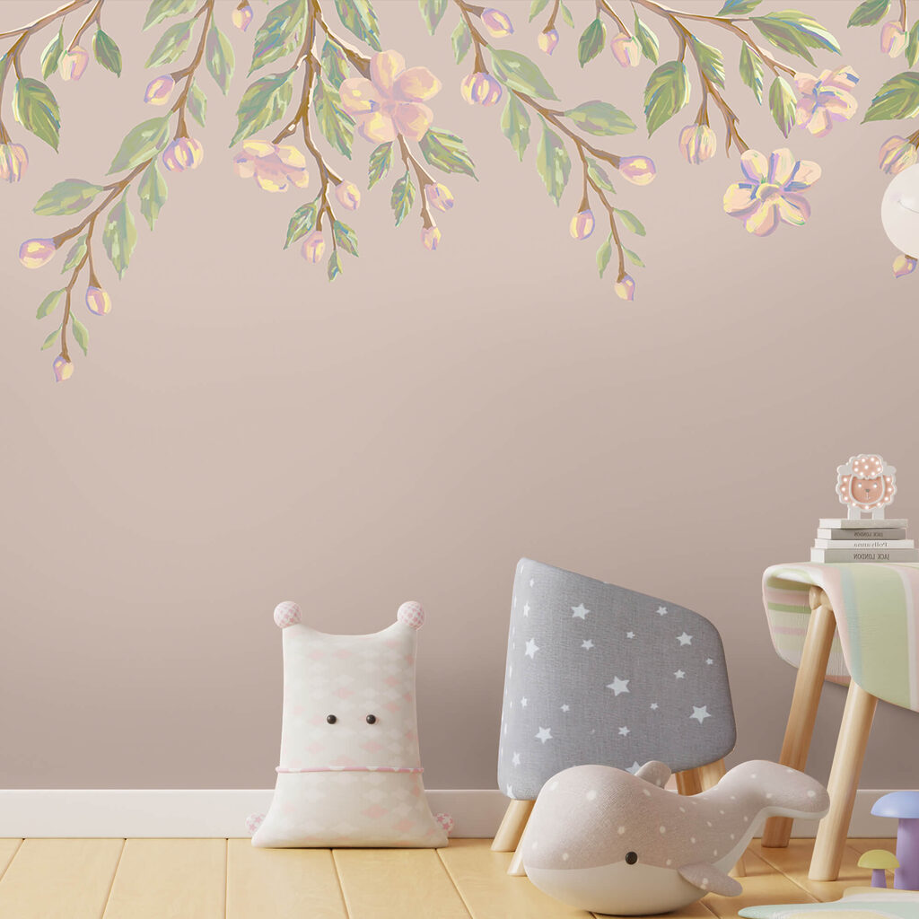 Λεπτό floral σχέδιο σε απαλό φόντο