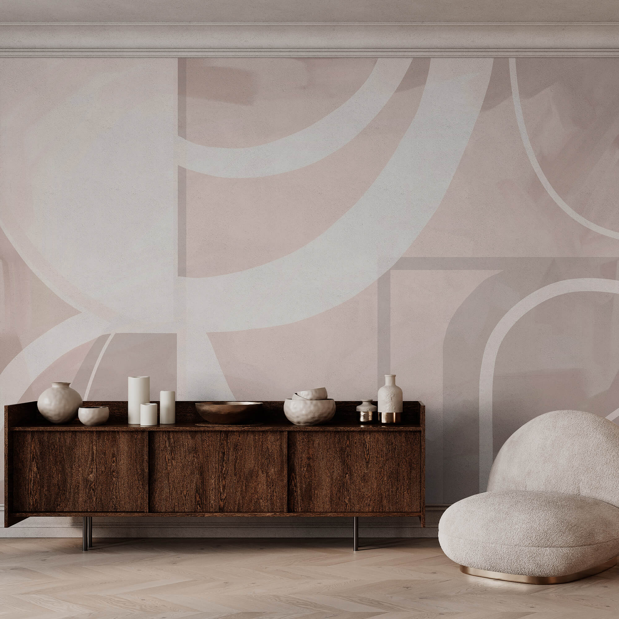 Αφηρημένα σχήματα σε απαλά παστέλ χρώματα