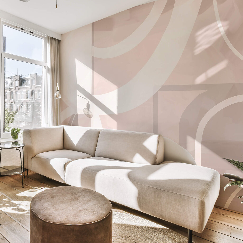 Αφηρημένα σχήματα σε απαλά παστέλ χρώματα