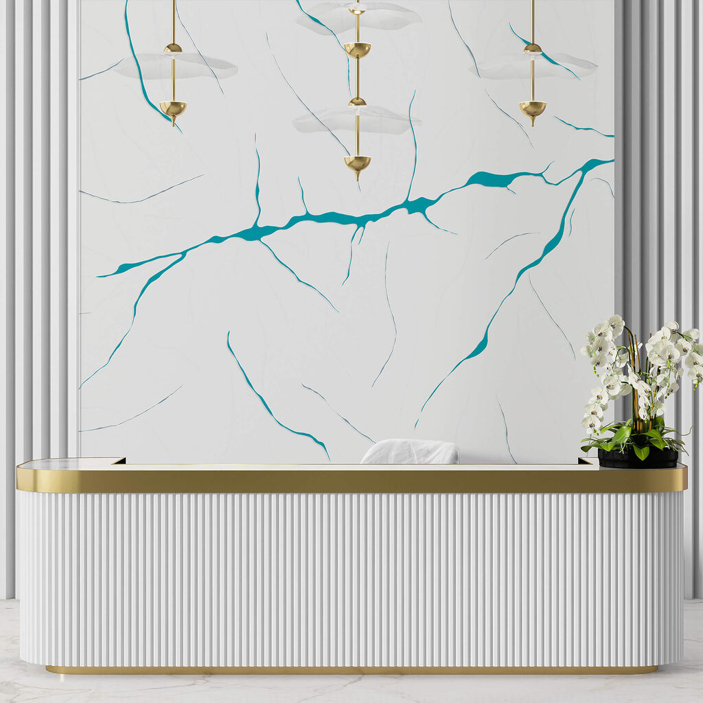 Μπλε γραμμές σε λευκή επιφάνεια