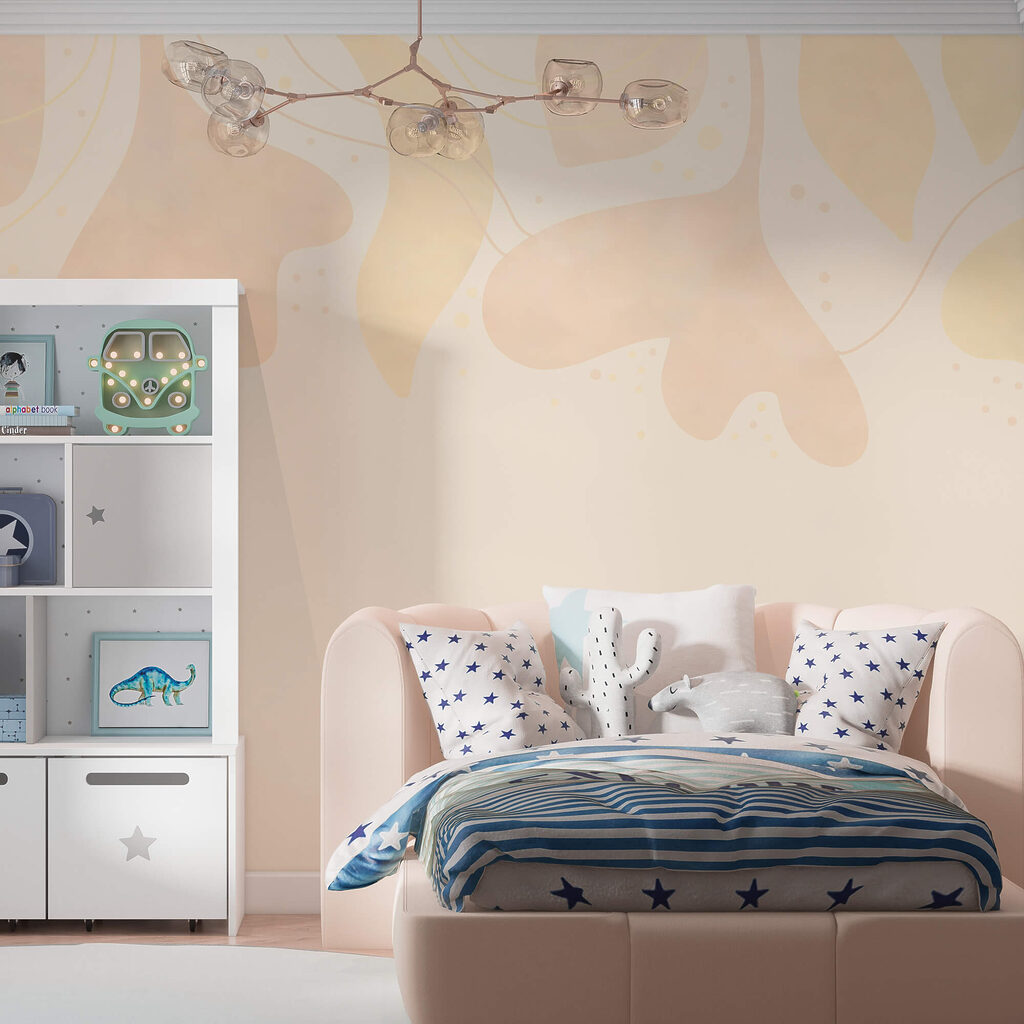 Απαλά παστέλ φύλλα σε απαλό φόντο