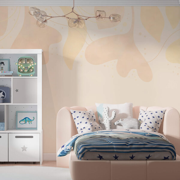 Απαλά παστέλ φύλλα σε απαλό φόντο