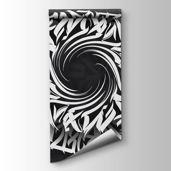 Circular pattern with letters in it