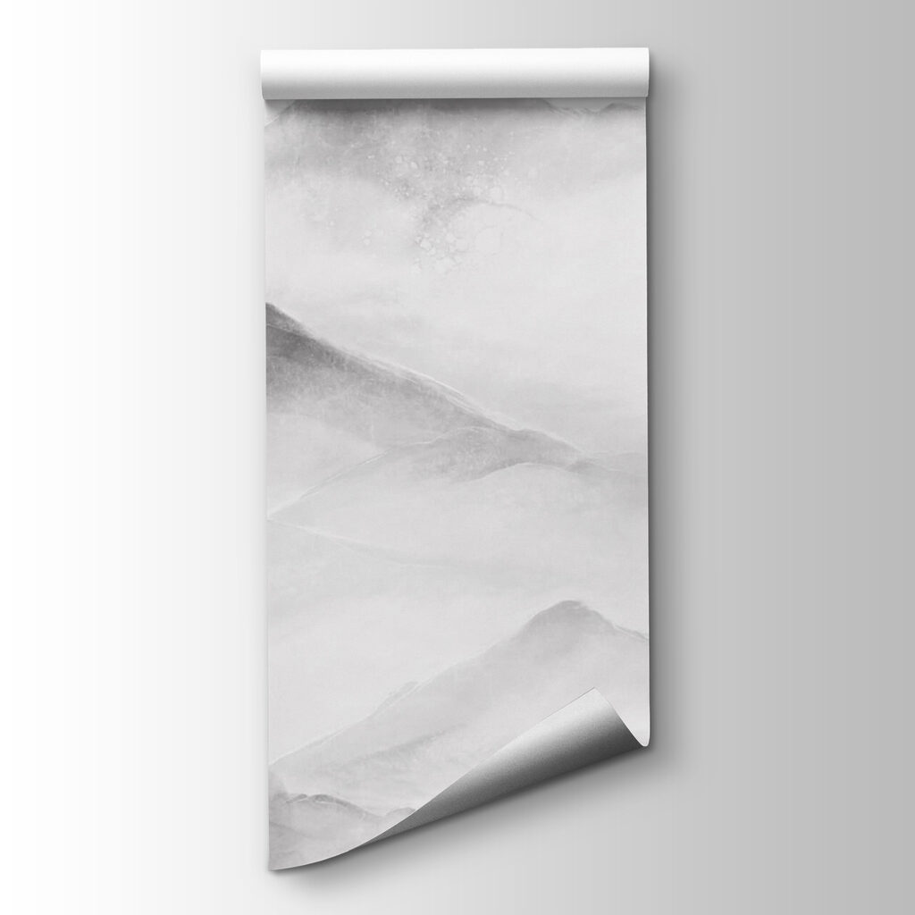 White and gray mountain range