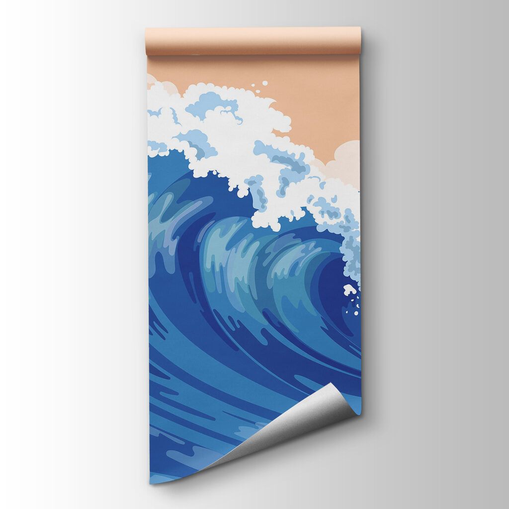 Large wave with foamy waves