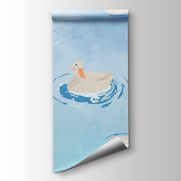 Group of ducks swimming in water