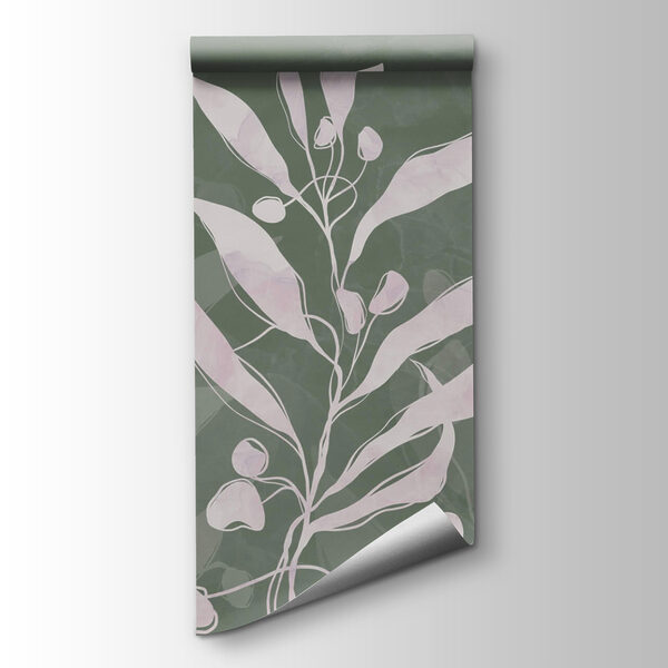Delicate leaves on a muted background