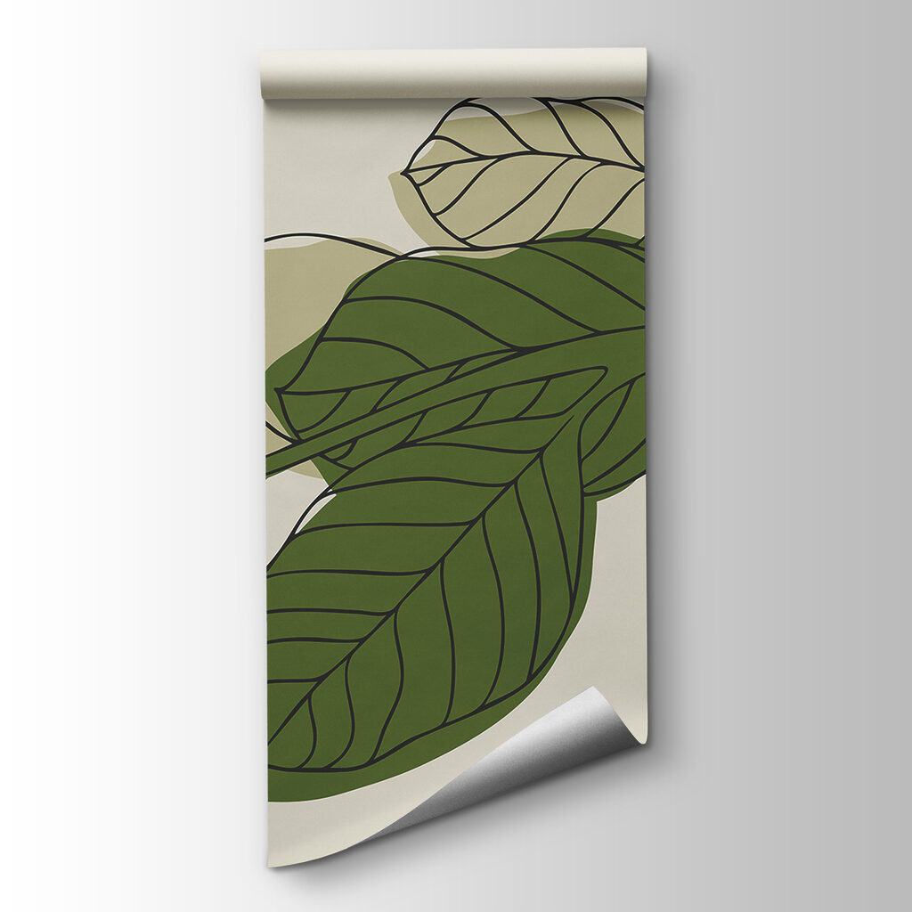 Green leafy plant with black lines