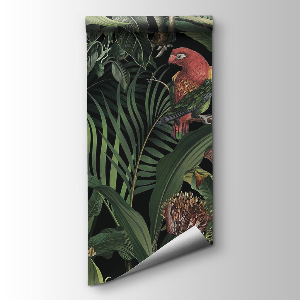 Wallpaper with birds and plants Wallpaper with birds and plants