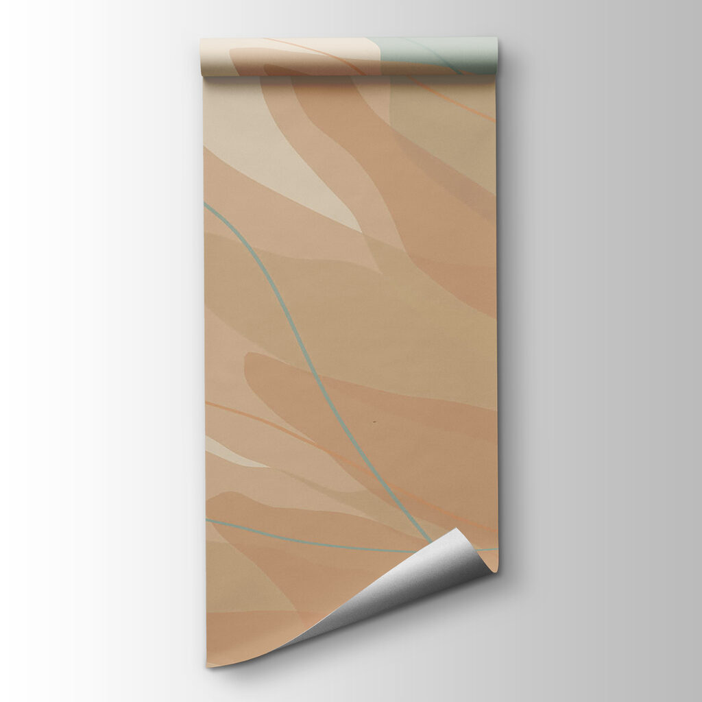 Flowing shapes in warm tones