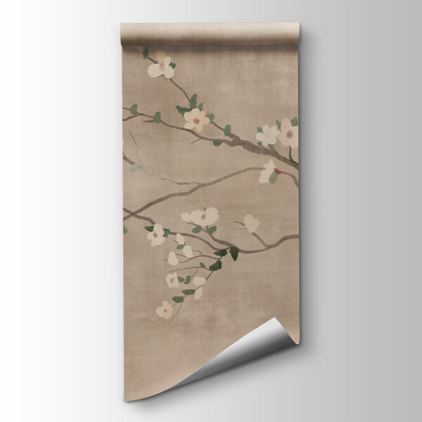 Tree branch with white flowers