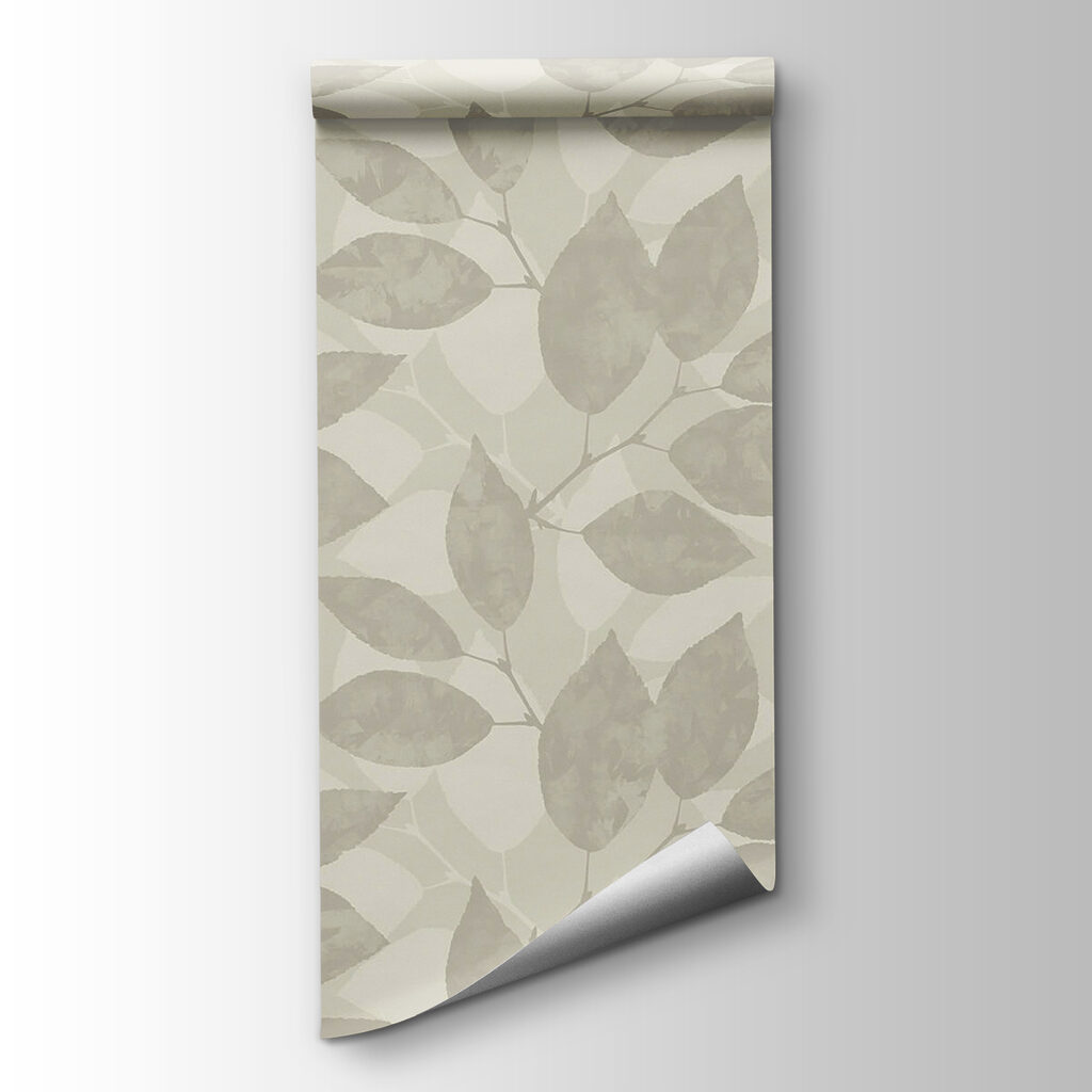 Pattern of leaves on a white background