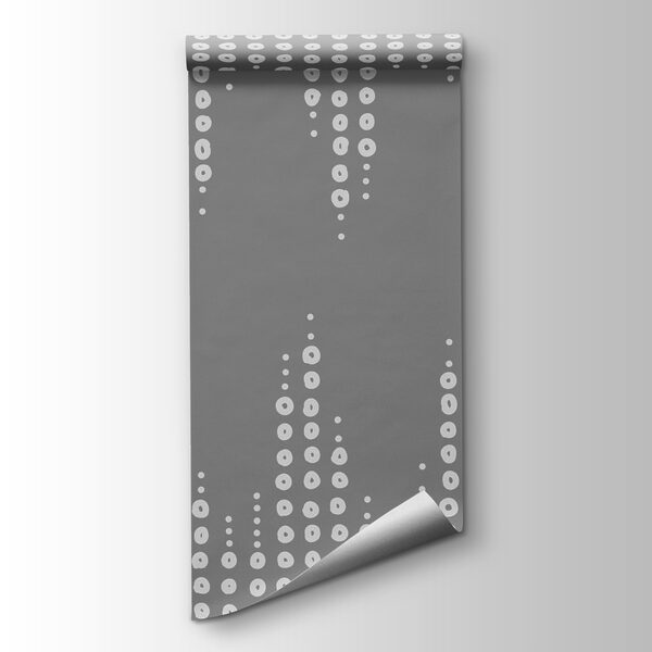 Grey and white background with dots