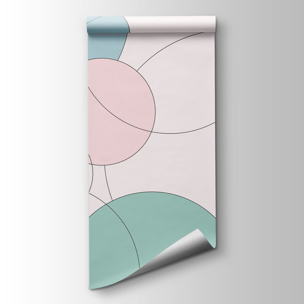 Pattern of circles and leaves