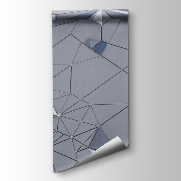 White and blue triangular shapes