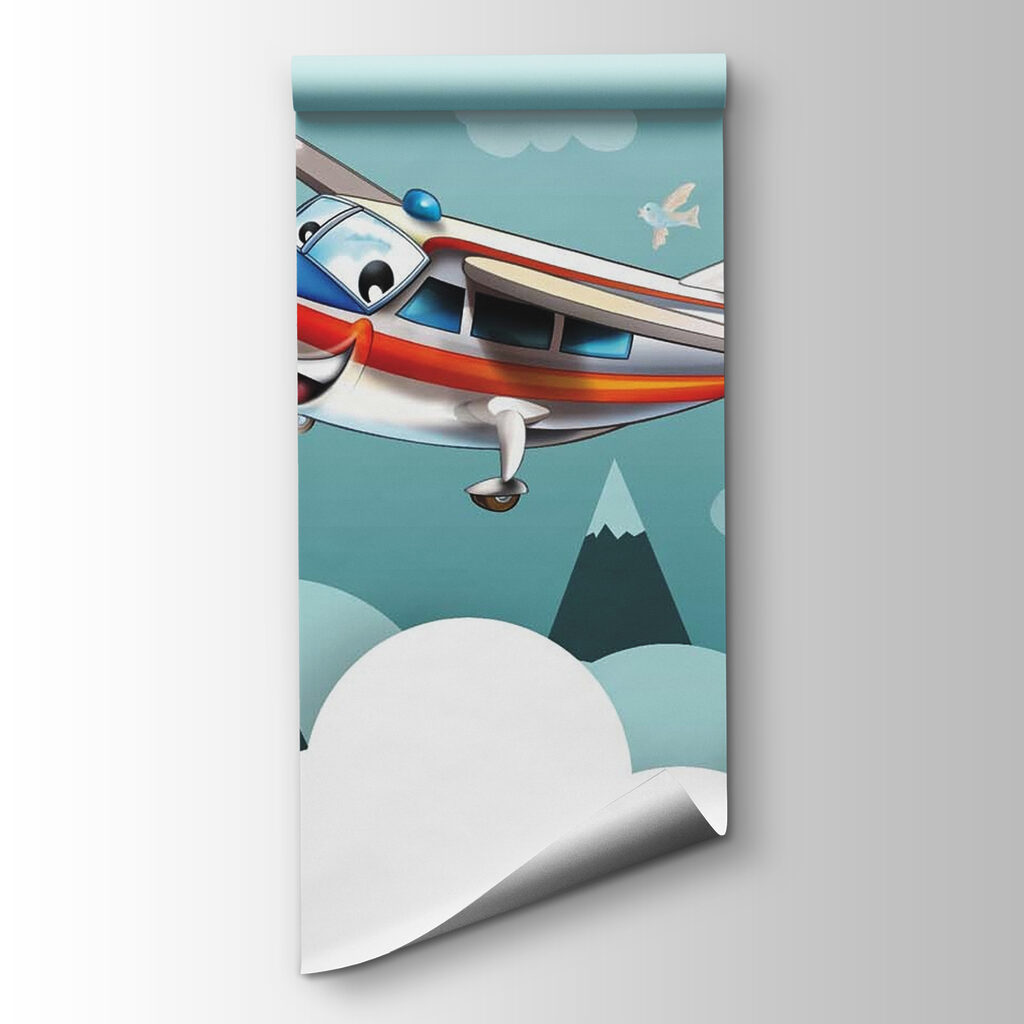 Cartoon planes flying in the sky