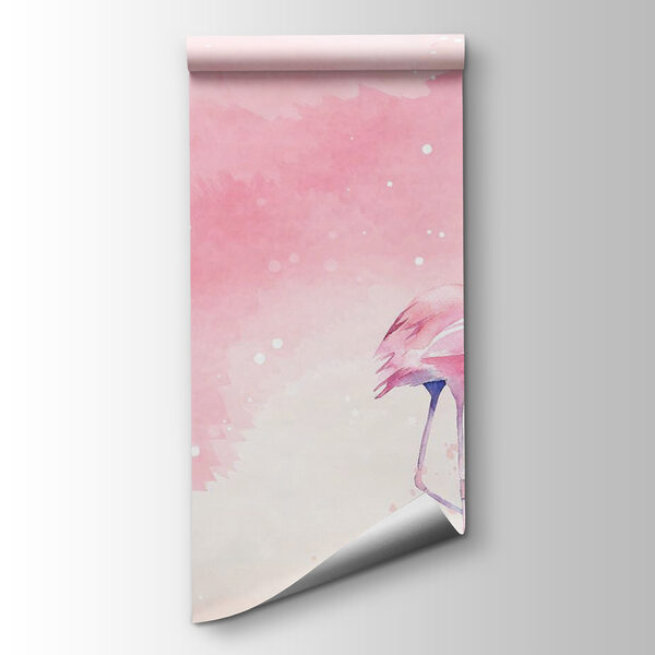 Two flamingos with crown and crown on their head