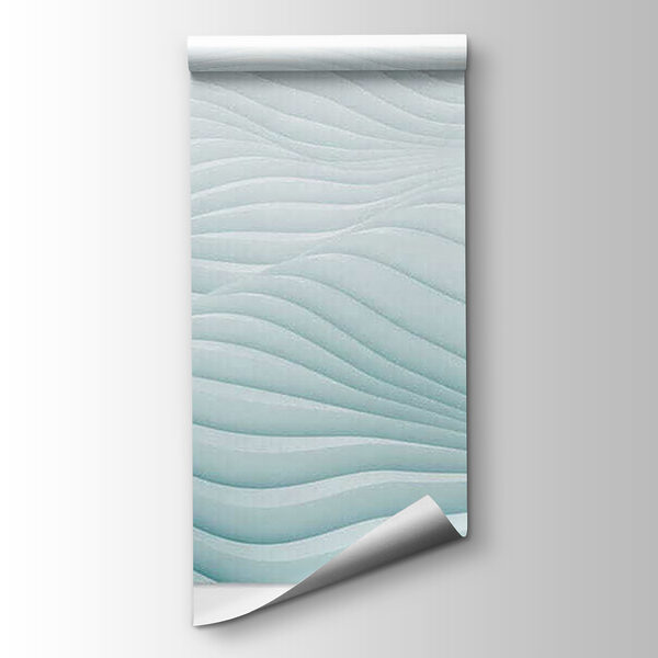 White and blue wavy pattern