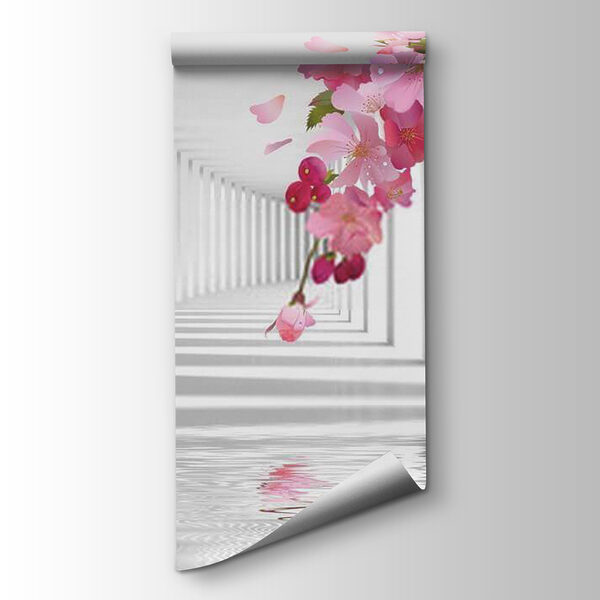 Pink flowers on a branch