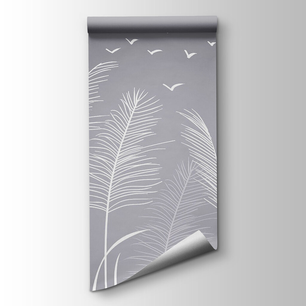 White feathers and birds flying in the sky