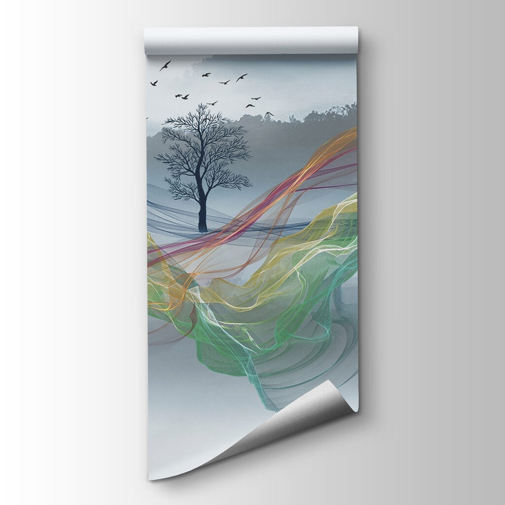 Colorful waves in the sky