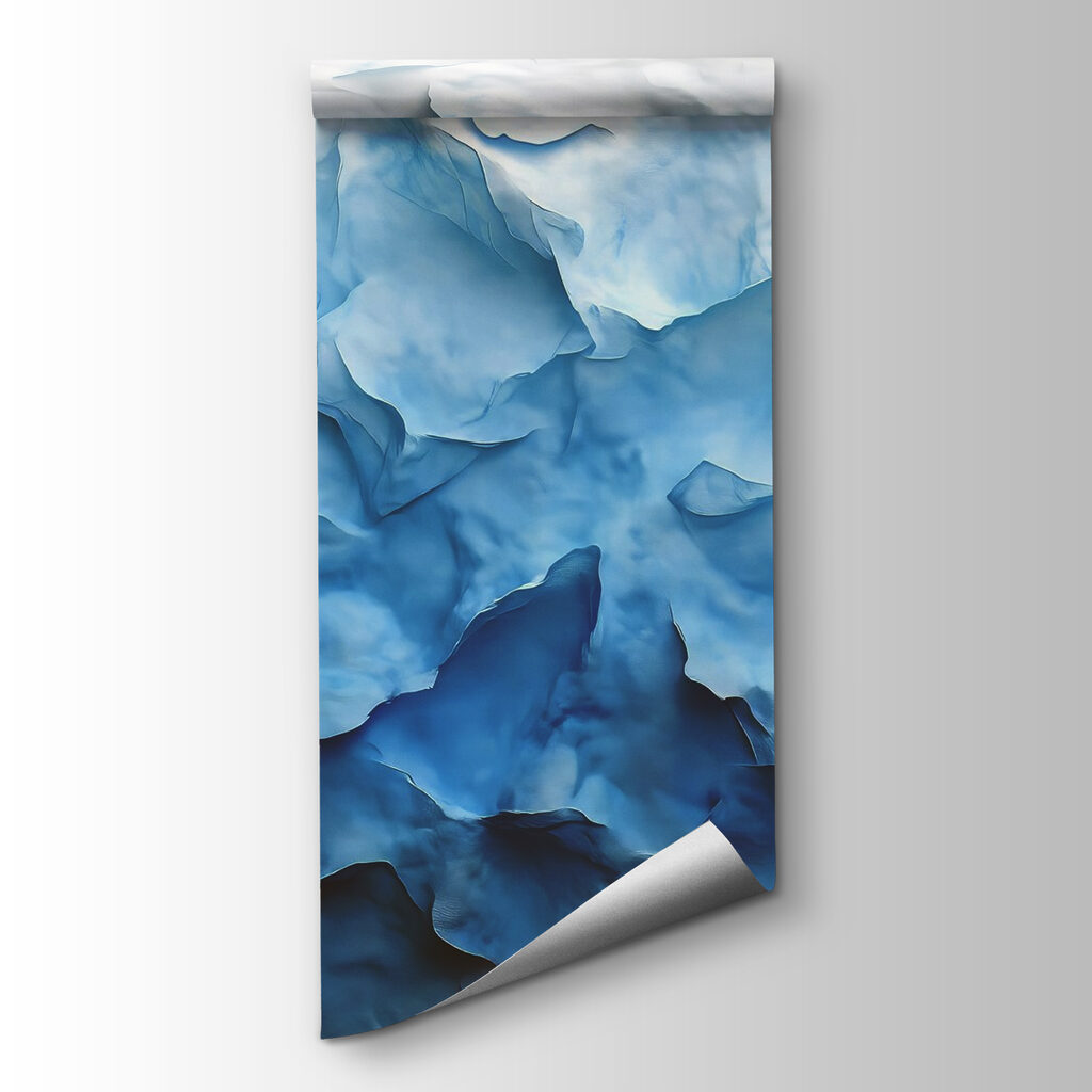 Mountains of textured icy hues