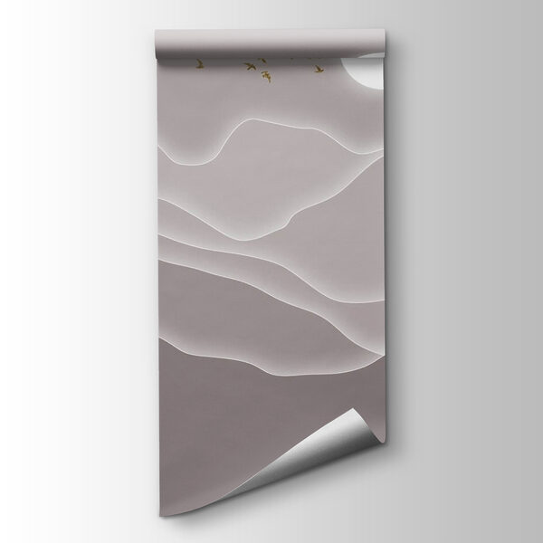 Group of birds flying over mountains