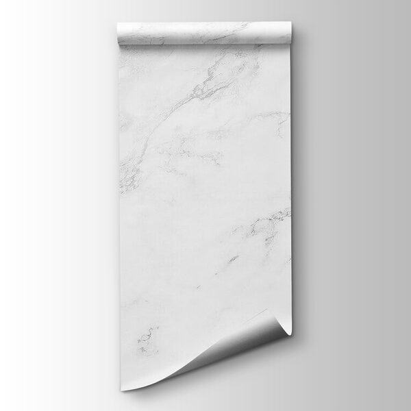 White marble surface with black veins White marble surface with black veins