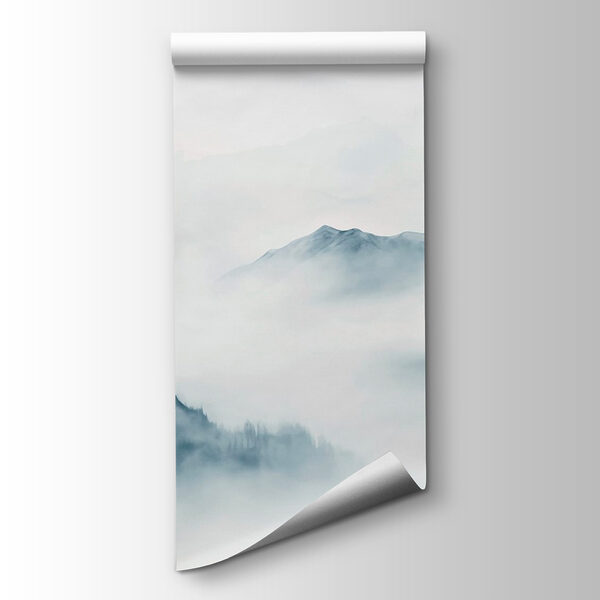 Foggy mountain range