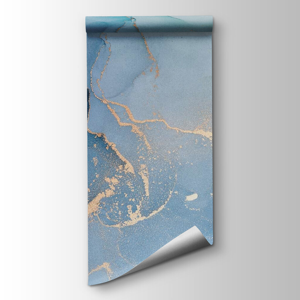 Azure artistry with amber accents