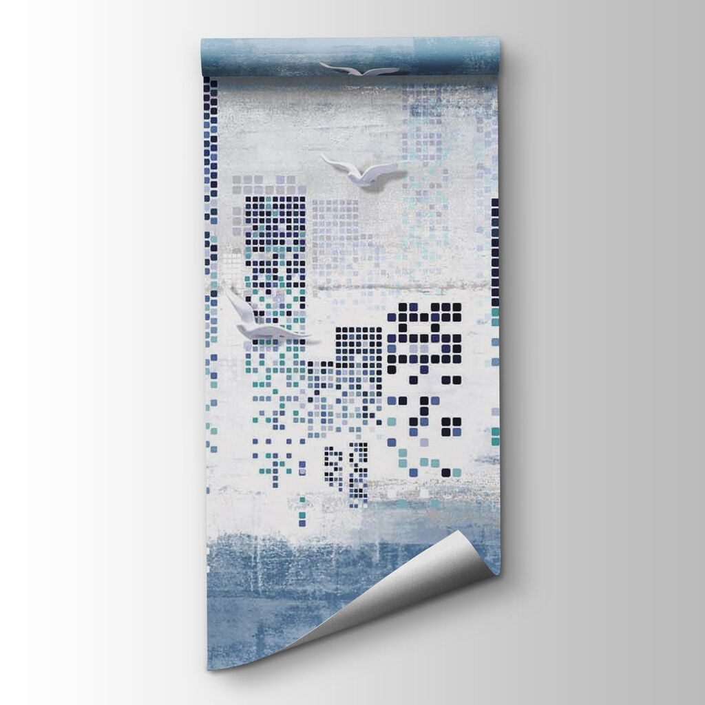 Birds flying over a city