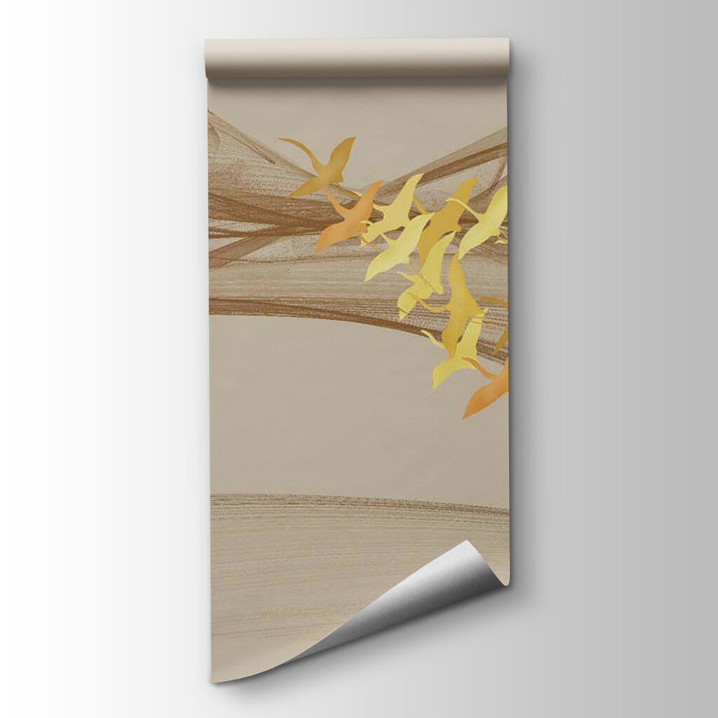 Moon and birds flying in the sky