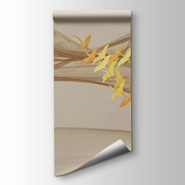 Moon and birds flying in the sky