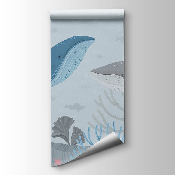 Whale and whale under water