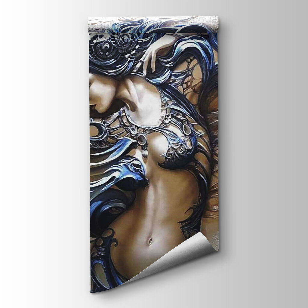 Painting of a woman with long hair Painting of a woman with long hair