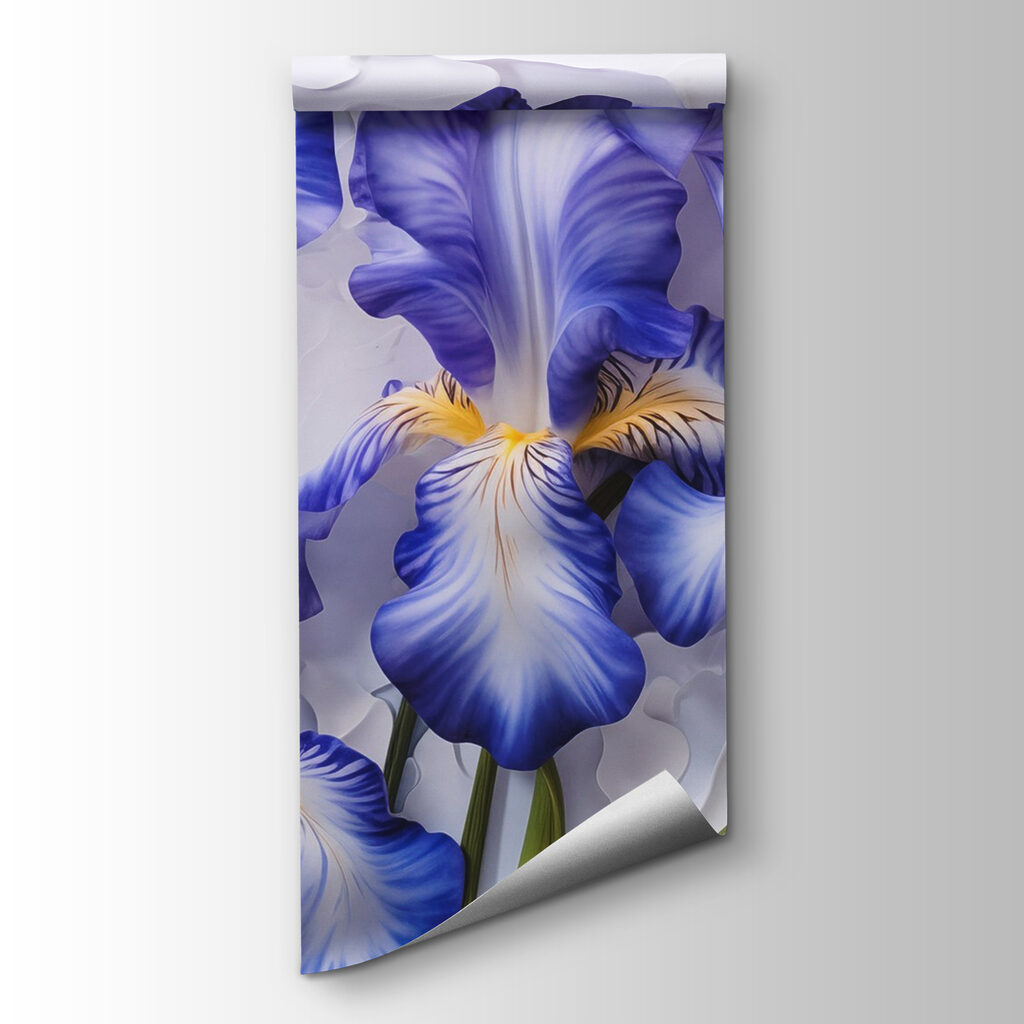 Group of purple and white flowers