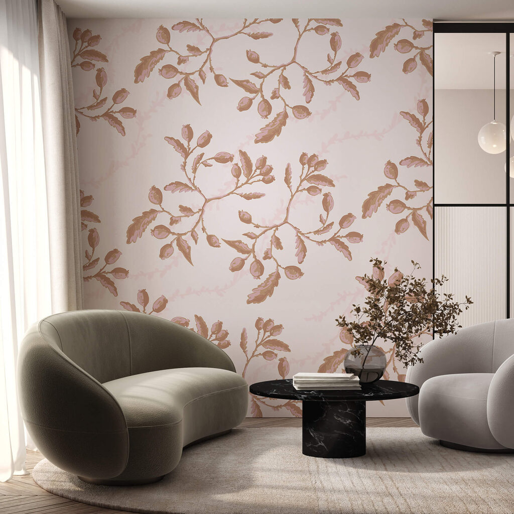 Μοτίβο φύλλων και μούρων