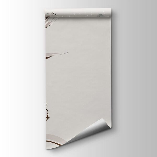 White tulips and butterflies