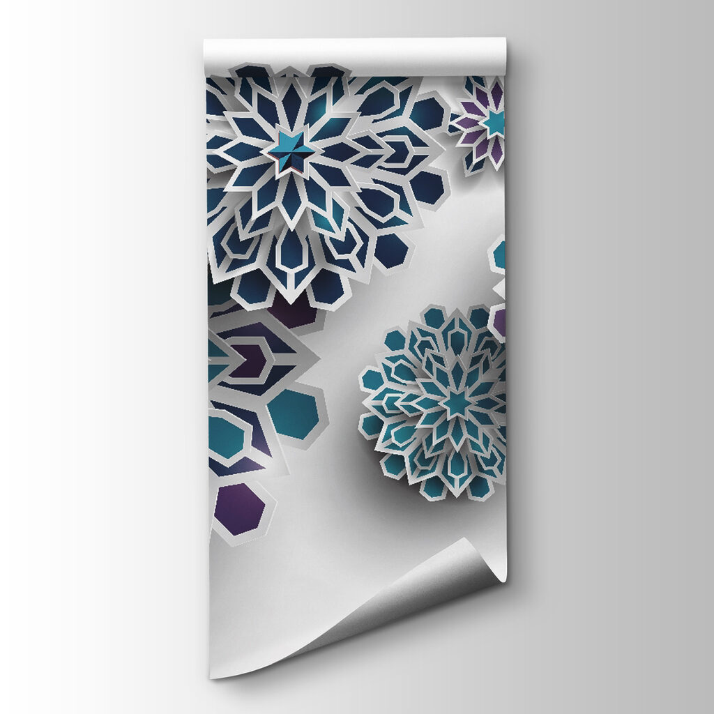 Group of blue and white flowers