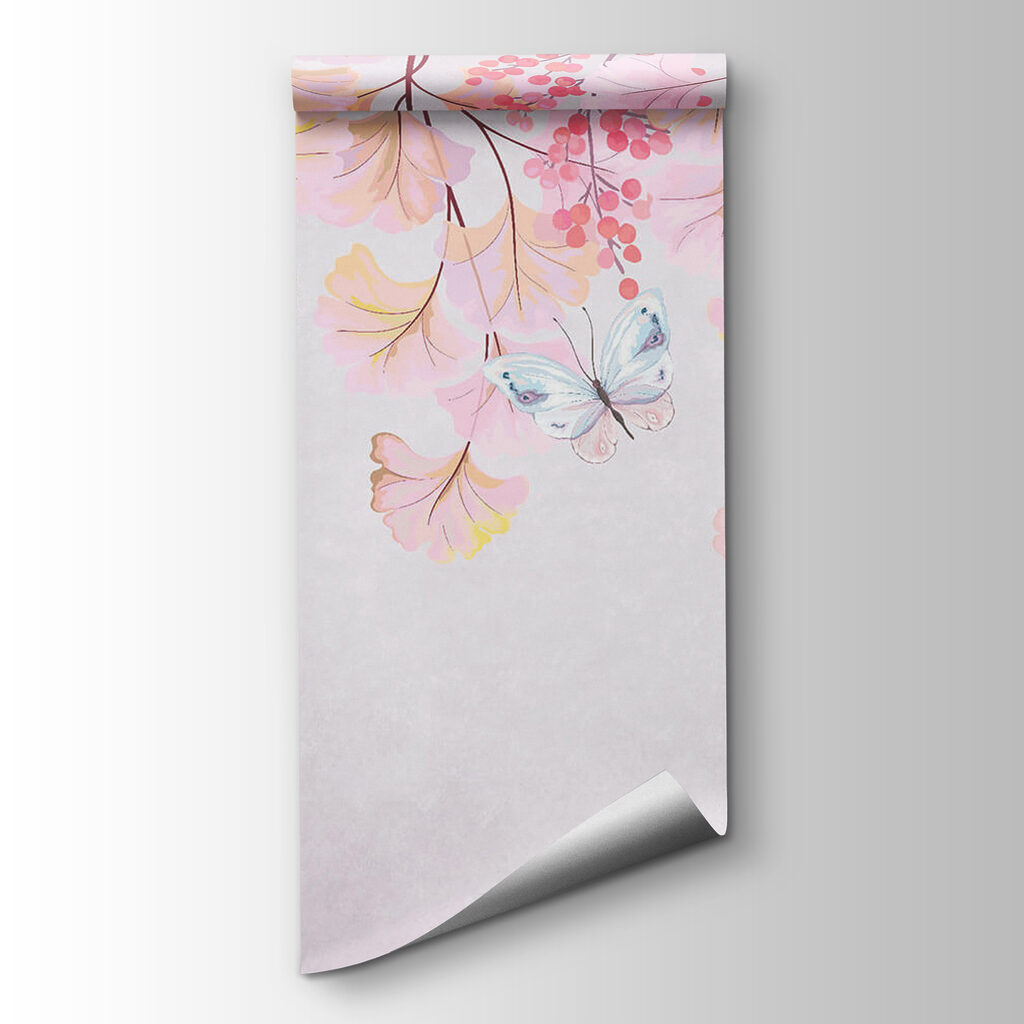 Painting of flowers and butterflies