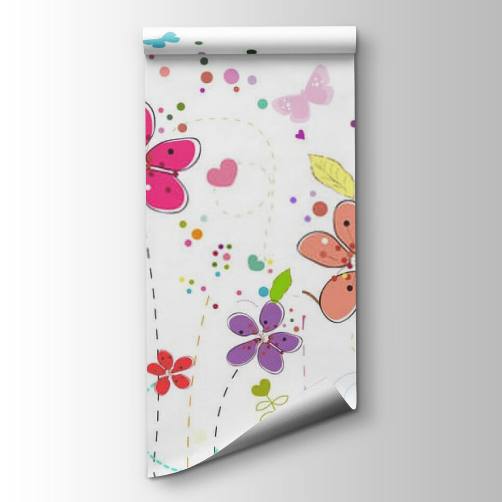 Group of flowers with butterflies