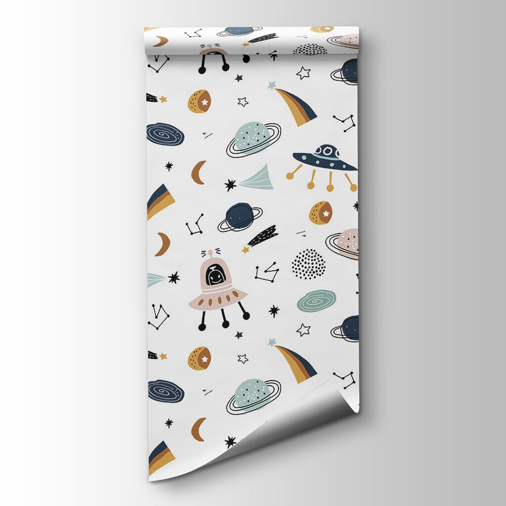 Pattern of cartoon objects